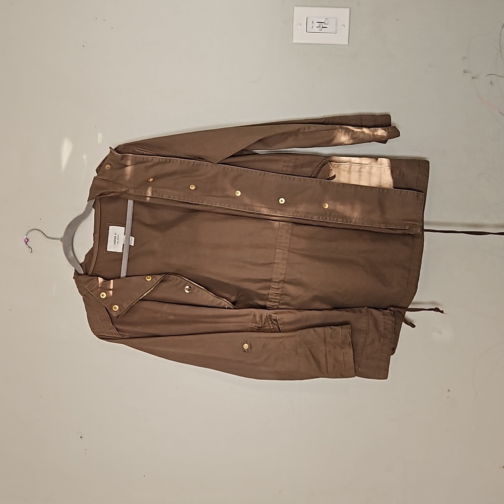 Hunter Green long sleeve utility cargo zip up top
